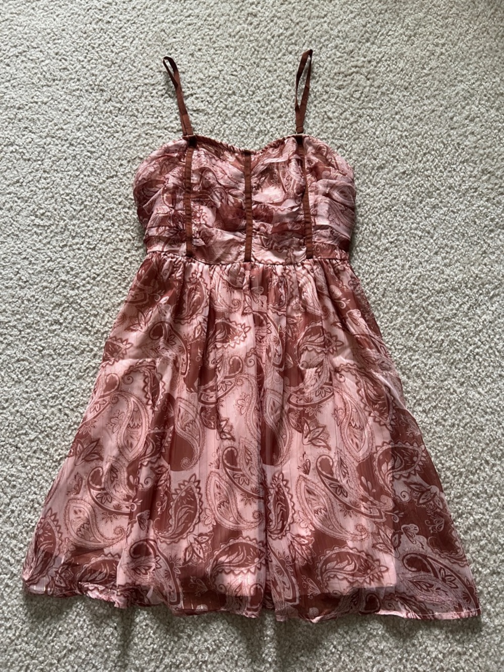 VENUS Pink Paisley Strapped or Strapless A-Line Dress
